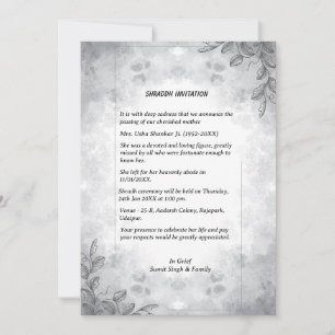 Invitation Chaussure Sandesh Hindu Shraddh