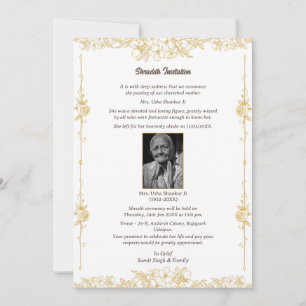 Invitation Chaussure Sandesh Hindu Shraddh