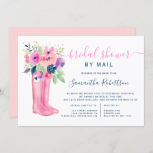 Invitation Chaussures à fleurs automne aquarelle nuptiale dou