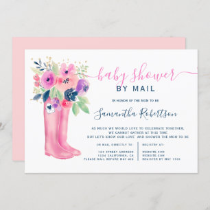Invitation Chaussures à fleurs d'automne baby shower d'aquare