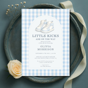 Invitation Chaussures à lacets Little Kicks Baby Shower