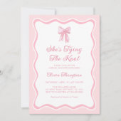 Invitation Chaussures à mâchoires roses nouant la Fête des ma (Devant)