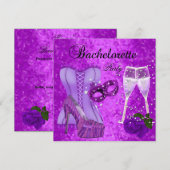 Invitation Chaussures à masque violet Corset pour enterrement (Devant / Derrière)