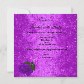 Invitation Chaussures à masque violet Corset pour enterrement (Dos)