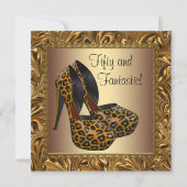 Invitation Chaussures à talon élevé femmes Leopard Gold 50e a (Devant)