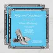 Invitation Chaussures à talon élevé femmes Turquoise Blue Ann (Devant / Derrière)