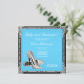 Invitation Chaussures à talon élevé femmes Turquoise Blue Ann (Debout devant)