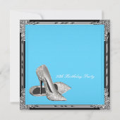 Invitation Chaussures à talon élevé femmes Turquoise Blue Ann (Dos)