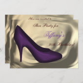 Invitation Chaussures à talon élevé fête d'anniversaire (Devant / Derrière)