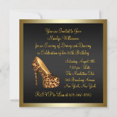 Invitation Chaussures à talon élevé Leopard Gold Womans 50e a (Dos)
