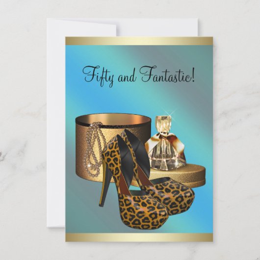 Invitation Chaussures à talon élevé Leopard Gold Womans 50e a (Devant)