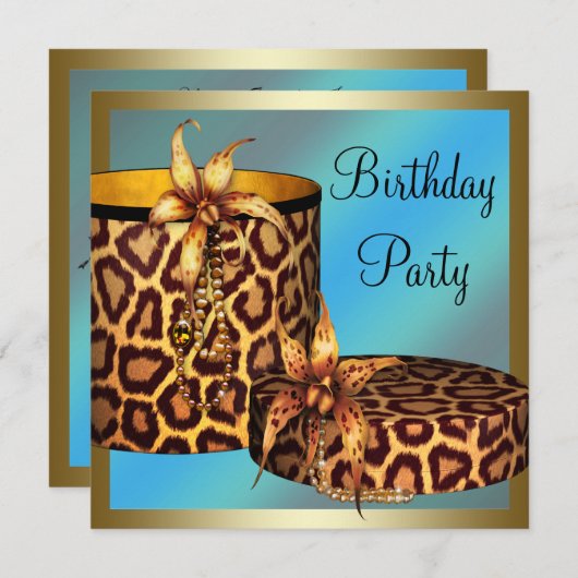 Invitation Chaussures à talon élevé Leopard Gold Womans 50e a (Devant / Derrière)