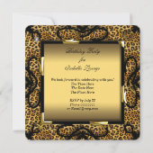 Invitation Chaussures à talon élevé Wild Gold Leopard fête d' (Dos)