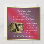 Invitation Chaussures à talon haut perles femmes Anniversaire (Dos)