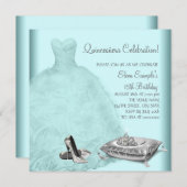 Invitation Chaussures à talon haute Ball Gown Turquoise Blue  (Devant / Derrière)