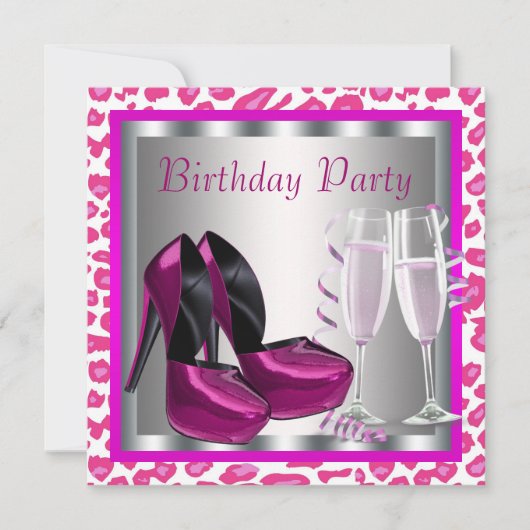Invitation Chaussures à talon rose chaud Chaussures femmes lé (Devant)
