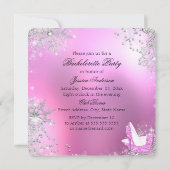Invitation Chaussures à talon rose haut Bachelorette Fête Inv (Dos)