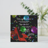 Invitation Chaussures à talon rouge Fête d'anniversaire (Debout devant)