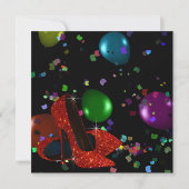 Invitation Chaussures à talon rouge Fête d'anniversaire (Dos)