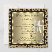 Invitation Chaussures à talons hauts à motif léopard pour fêt (Dos)