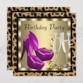 Invitation Chaussures à talons hauts à motif léopard pour soi (Devant / Derrière)