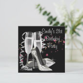 Invitation Chaussures à talons hauts Black Champagne pour fêt (Debout devant)