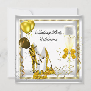 Invitation Chaussures à talons hauts Champagne Gold Glitter p
