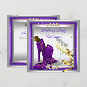 Invitation Chaussures à Talons Hauts Champagne Or Argent Viol