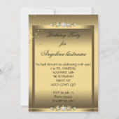 Invitation Chaussures à talons hauts Champagne Or Fête d'anni (Dos)