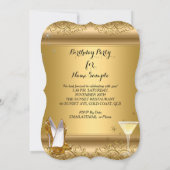 Invitation Chaussures à talons hauts Cocktail Fête d'annivers (Dos)