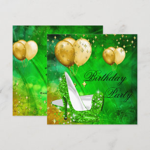 Invitation Chaussures à talons hauts de fête d'anniversaire v