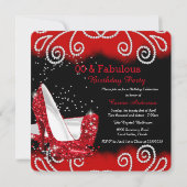 Invitation Chaussures à talons hauts fabuleuses rouges à pail (Dos)