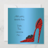 Invitation Chaussures à talons hauts léopard Femmes Fête d'an (Dos)