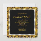 Invitation Chaussures à talons hauts Leopard noir or pour ann (Dos)