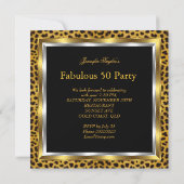 Invitation Chaussures à talons hauts Leopard noir or pour ann (Dos)