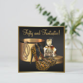 Invitation Chaussures à talons hauts léopard or Cadeau pour l (Debout devant)