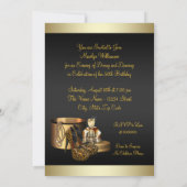 Invitation Chaussures à talons hauts léopard or femme anniver (Dos)