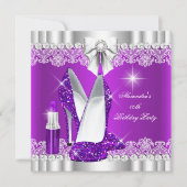 Invitation Chaussures à talons hauts Lipstick Violet Glitter (Devant)