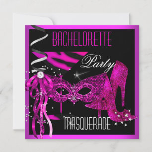 Invitation Chaussures à talons hauts Masquerade Rose Bachelor