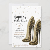 Invitation Chaussures à Talons Hauts Mode Glam Beauté Récepti (Devant)