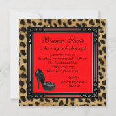 Invitation Chaussures à talons hauts noires à léopard rouge p (Dos)