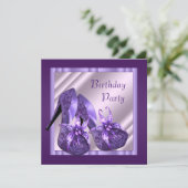 Invitation Chaussures à talons hauts Orchidée Femme Violet An (Debout devant)