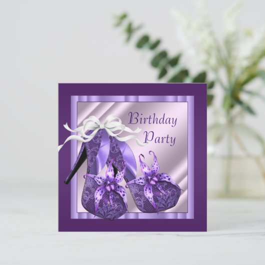 Invitation Chaussures à talons hauts Orchidée Femme Violet An (Debout devant)