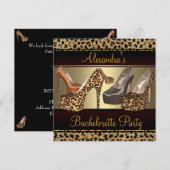 Invitation Chaussures à talons hauts pour enterrement de vie (Devant / Derrière)