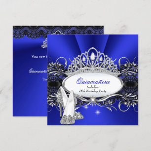 Invitation Chaussures à talons hauts QUINCEANERA Tiara diaman