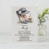 Invitation Chaussures à talons hauts rayées 30e anniversaire (Debout devant)