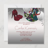 Invitation Chaussures à talons hauts Red Zebra Disco Annivers (Dos)