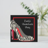 Invitation Chaussures à talons hauts Red Zebra pour enterreme (Debout devant)