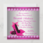Invitation Chaussures à talons hauts rose chaud Perles Invita (Dos)
