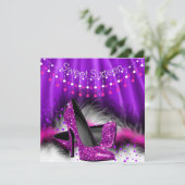 Invitation Chaussures à talons hauts rose et violet pour Swee (Debout devant)